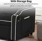 3 in 1 Sleeper Sofa Couch Bed, Velvet Convertible Loveseat Sleeper Sofa Bed, Pull Out Sofa Bed With USB Port