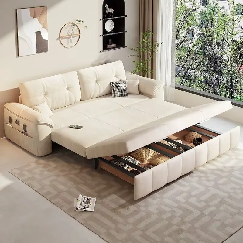 Popular Design Modern Sofa Bed Luxury Pull Out Sofa Come Bed Home Simple Couch Living Room Sofa Bed with Storage