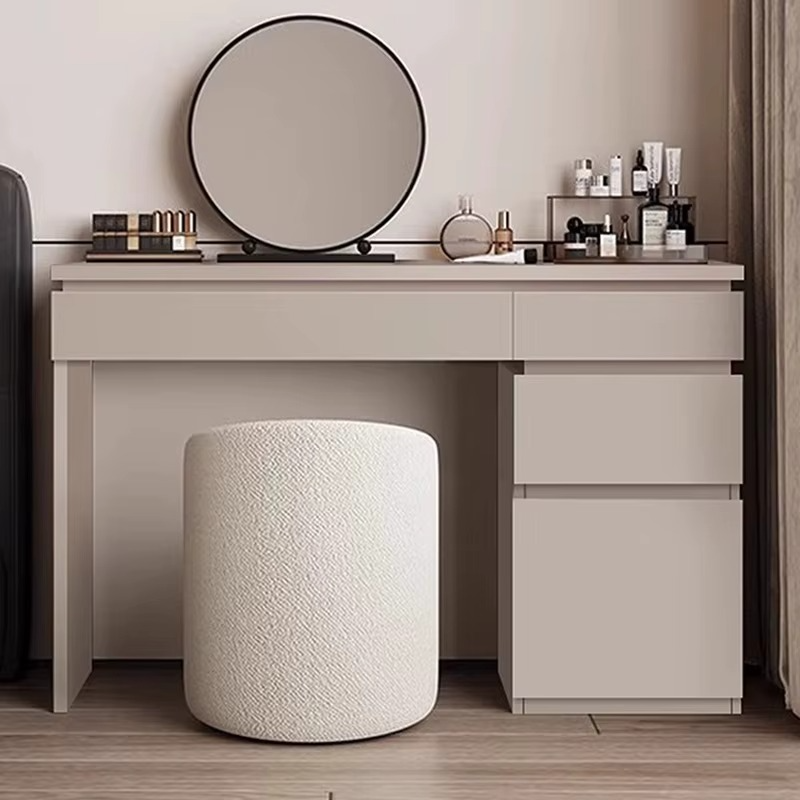 Wooden Vanity Table, Corner Design Dressing Table Set.