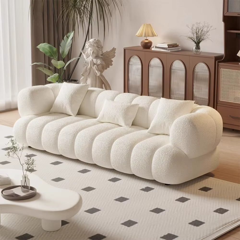Plush Luxury Living Room Sofa Europe Family Minimalist Relaxing Sofa
