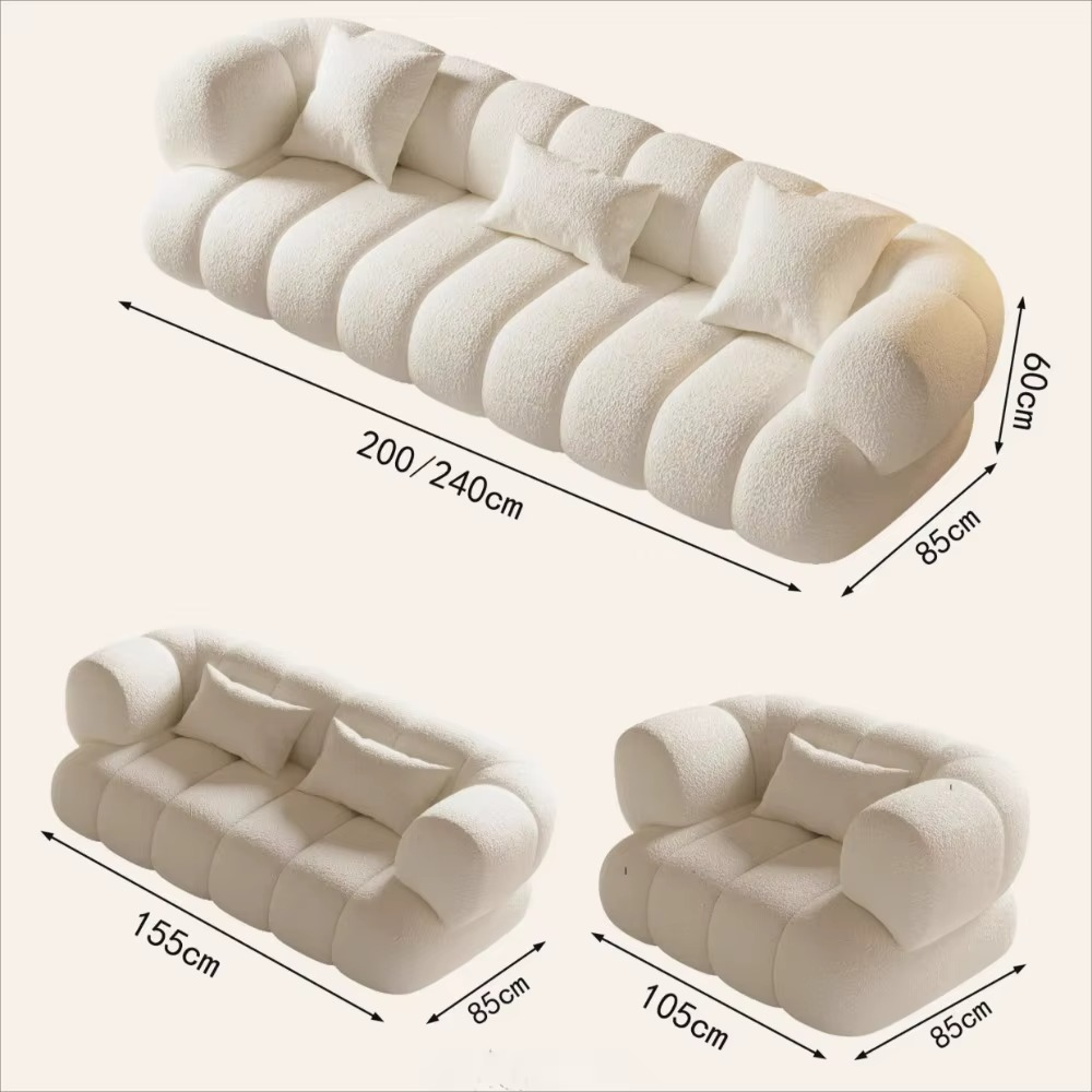 Plush Luxury Living Room Sofa Europe Family Minimalist Relaxing Sofa