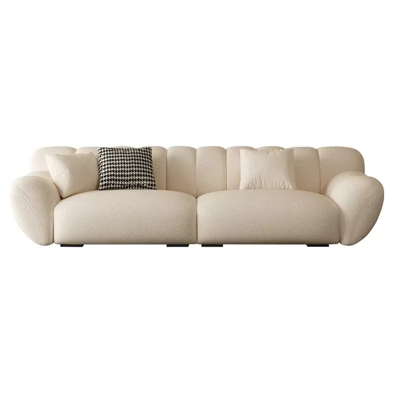 Comfortable Relaxing White Sofa Set, Modern Living Room, Lazy Sofa, Nordic Designer,