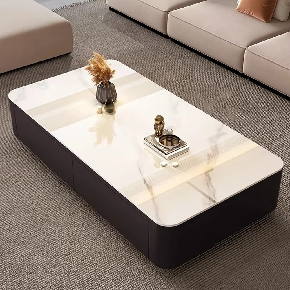 Nordic Marble Effect Luxury Unique Coffee Tables Glam Premium