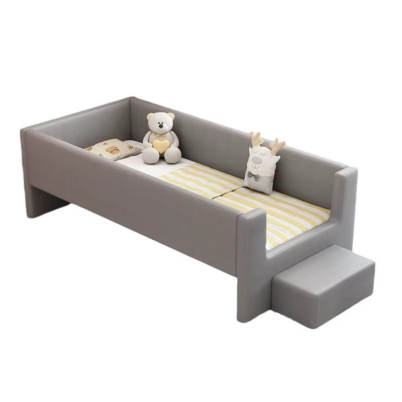 Wood bed boy baby cot with guard