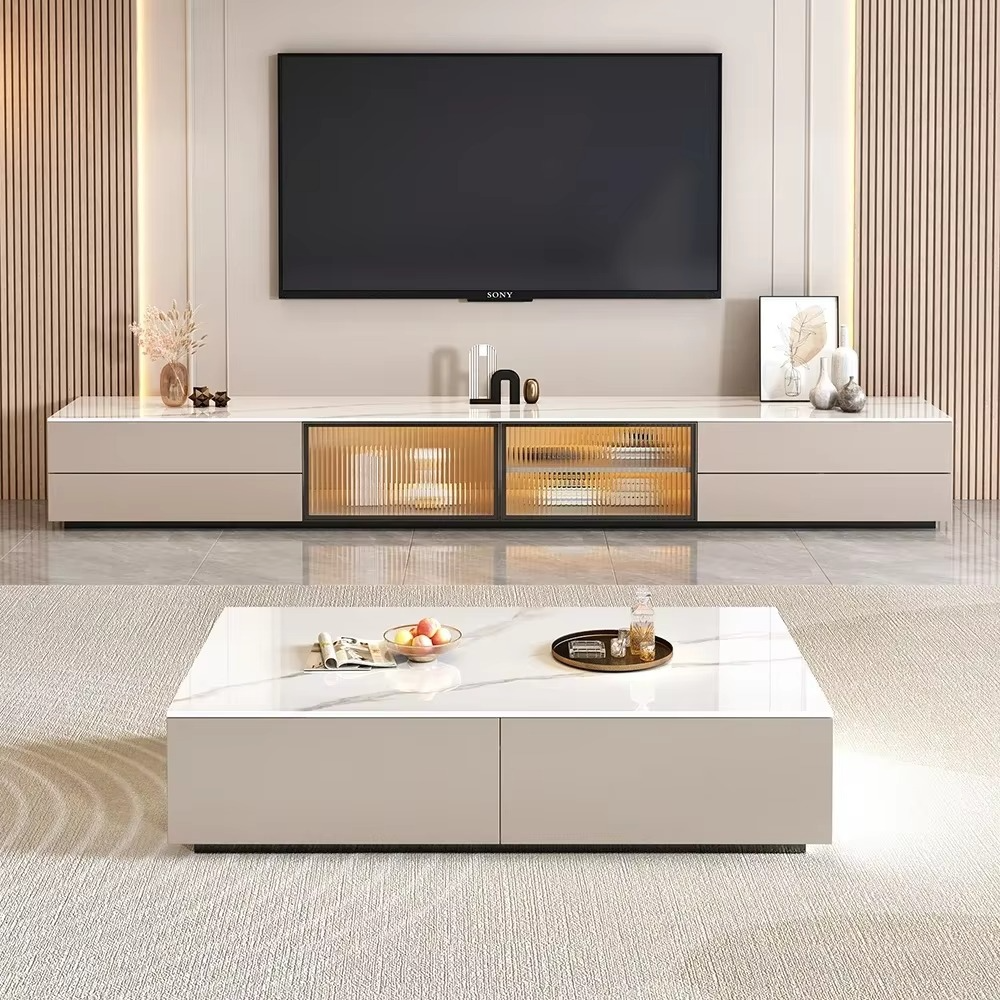 Trendy Elegant TV Stand for Living Room with Storage