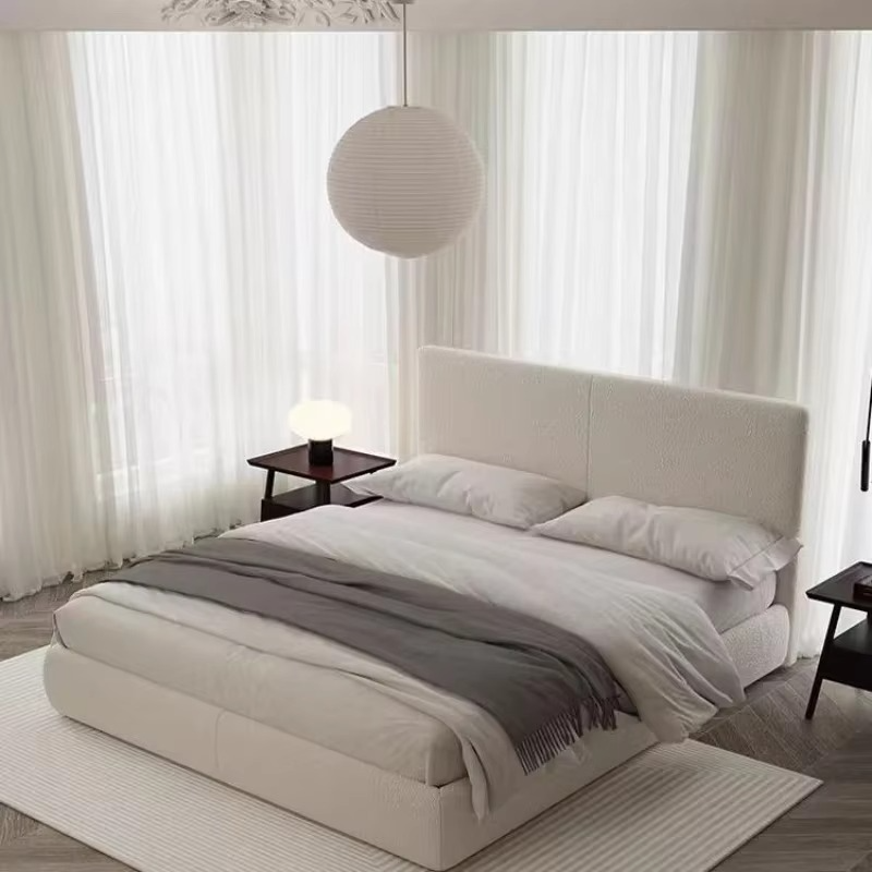 Modern Minimalist Upholstered Platform Bed