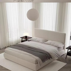 Modern Minimalist Upholstered Platform Bed