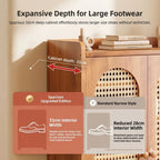 Serene Shoe Shelf Storage Organizer - Warm Entryway Shoe Closet