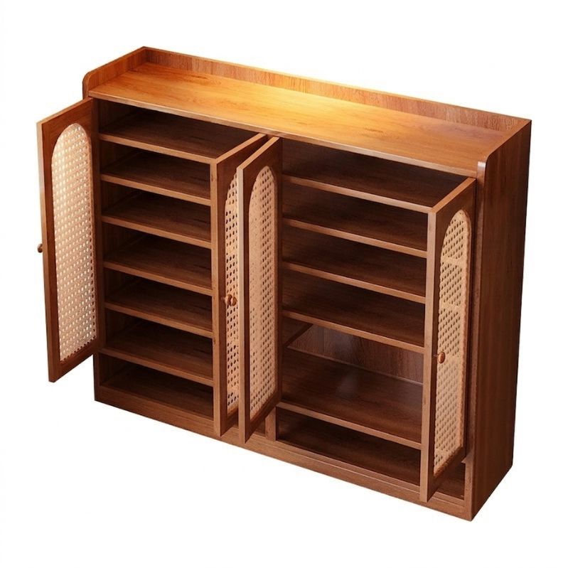Serene Shoe Shelf Storage Organizer - Warm Entryway Shoe Closet