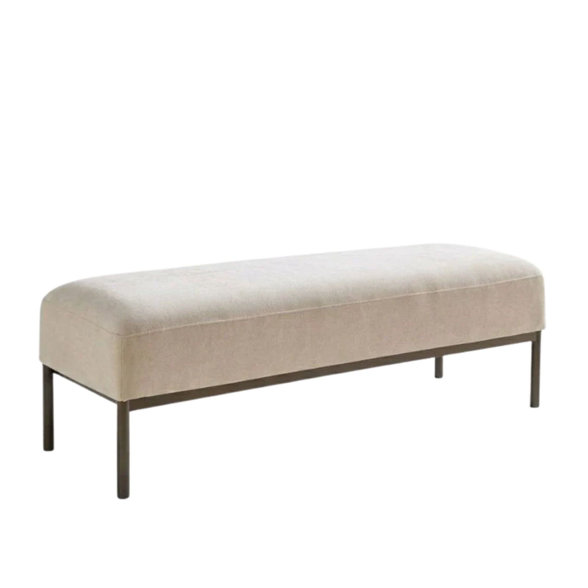 Sleek Industrial Tufted Bench