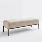 Sleek Industrial Tufted Bench
