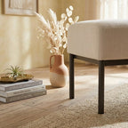 Sleek Industrial Tufted Bench