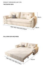 Luxury Multifunctional Sofa Bed with Storage – Soft Fabric, Easy Pull-Out Mechanism, Perfect for Compact Living Spaces