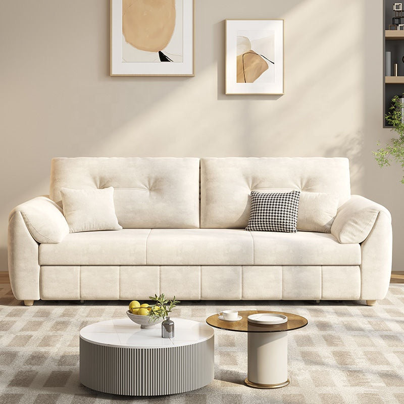 Luxury Multifunctional Sofa Bed with Storage – Soft Fabric, Easy Pull-Out Mechanism, Perfect for Compact Living Spaces