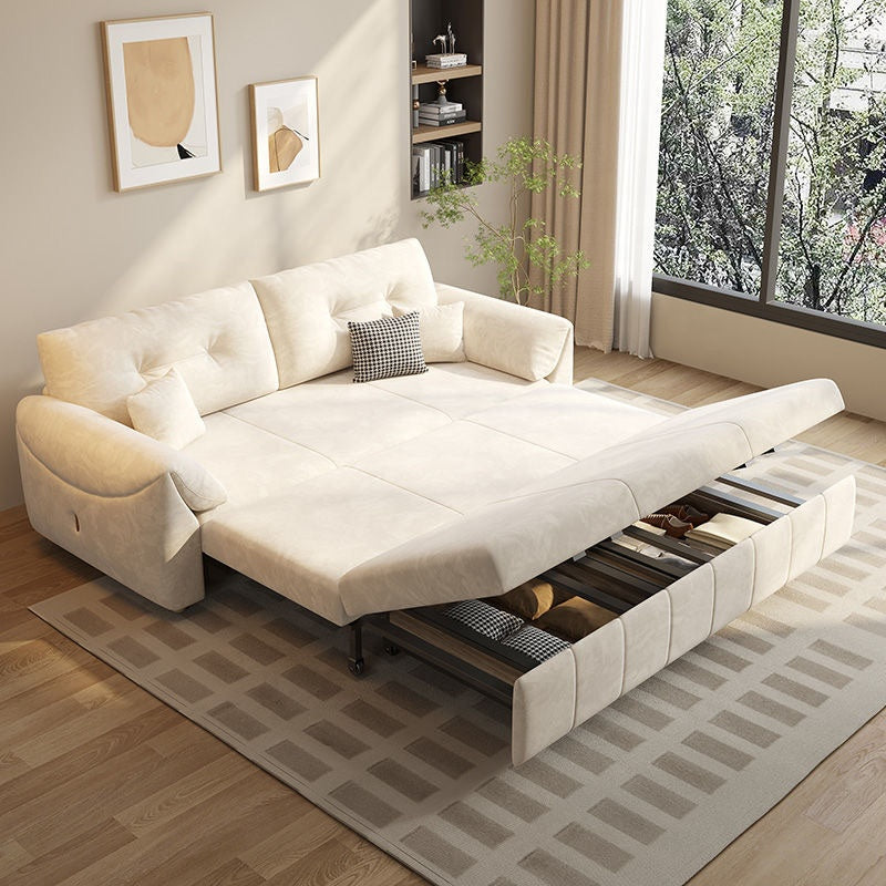 Luxury Multifunctional Sofa Bed with Storage – Soft Fabric, Easy Pull-Out Mechanism, Perfect for Compact Living Spaces