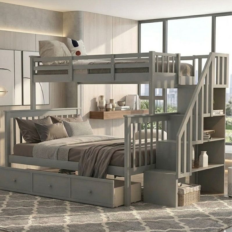 Summit Bunk - Modern Twin-Over-Full with Storage Stairs