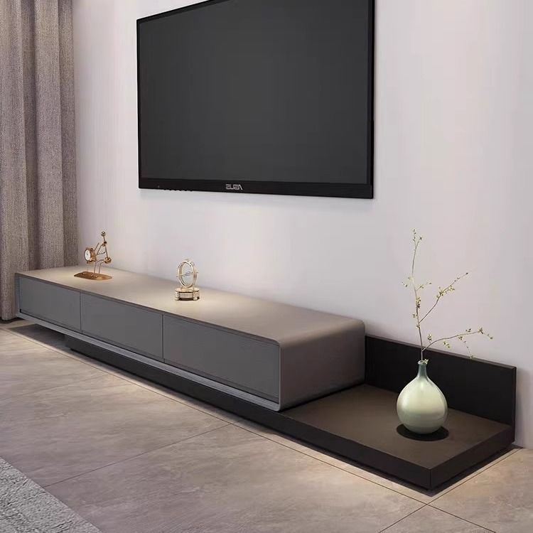 Contemporary Modern Wood TV Stand – Sleek Design with Hidden Storage
