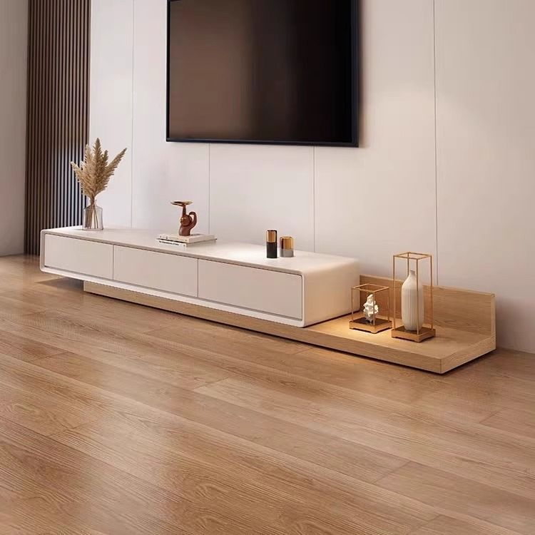 Contemporary Modern Wood TV Stand – Sleek Design with Hidden Storage