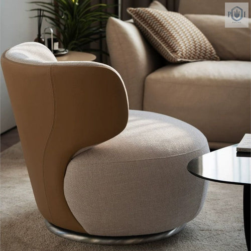 Advanced Swivel Lazy Leisure Chair Made with Fabric