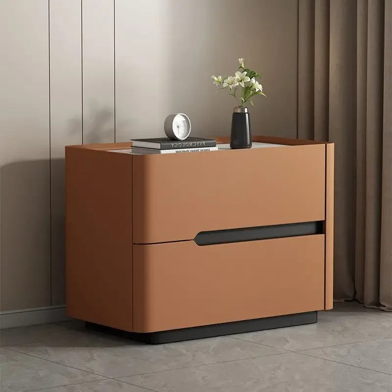 Aesthetic Modern Style  Bed Side Table With 2 Drawers