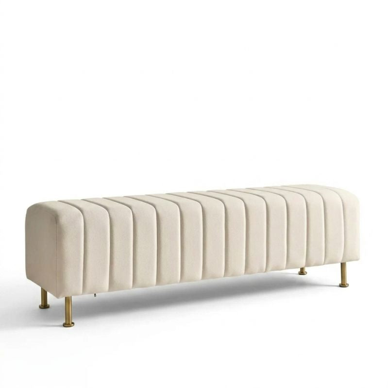 Velour Boucle Chaise Bench