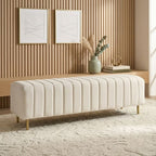Velour Boucle Chaise Bench