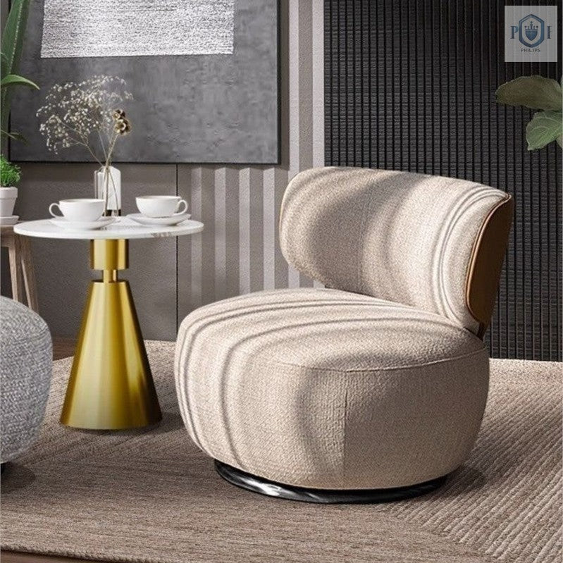Advanced Swivel Lazy Leisure Chair Made with Fabric