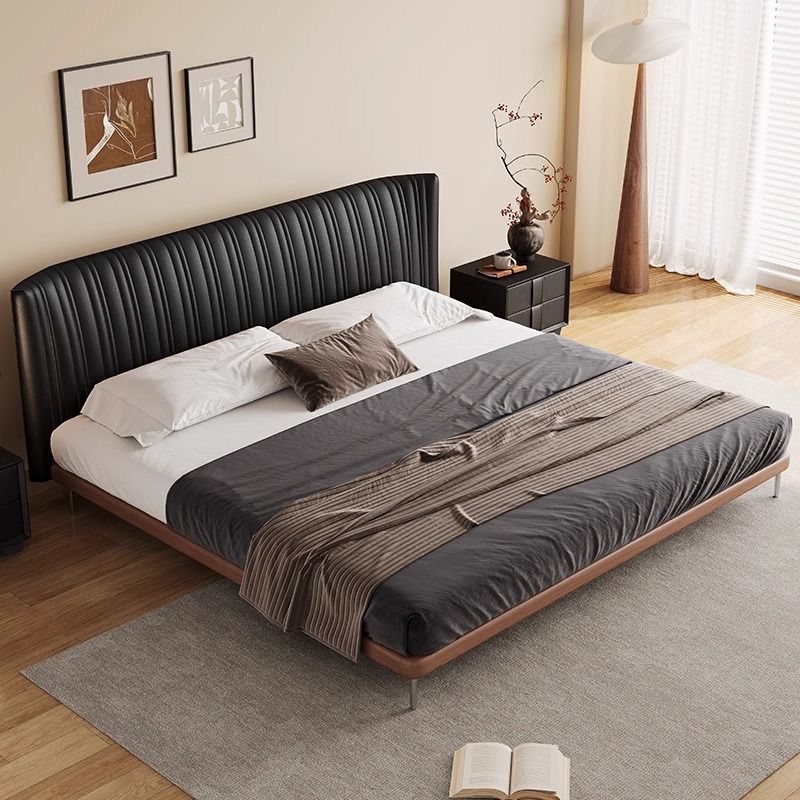 Nordic Style Upholstered Bed Frame with Headboard