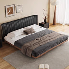 Nordic Style Upholstered Bed Frame with Headboard