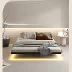 Floating Lighted Metal Bed Frame