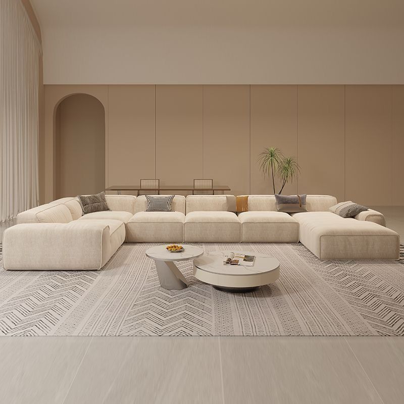 Luxurious Grande Living Room Sofa Made with Velvet Fabric