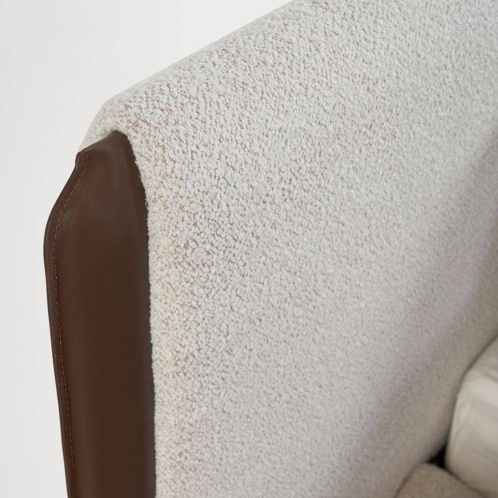 Nova Modern Upholstered Platform Bed with Extended Headboard