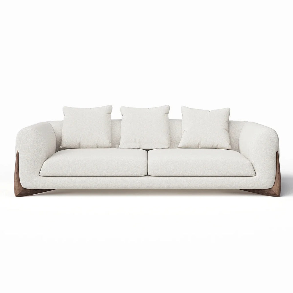 Luxury Modern Couch With Solid Wood Leg
