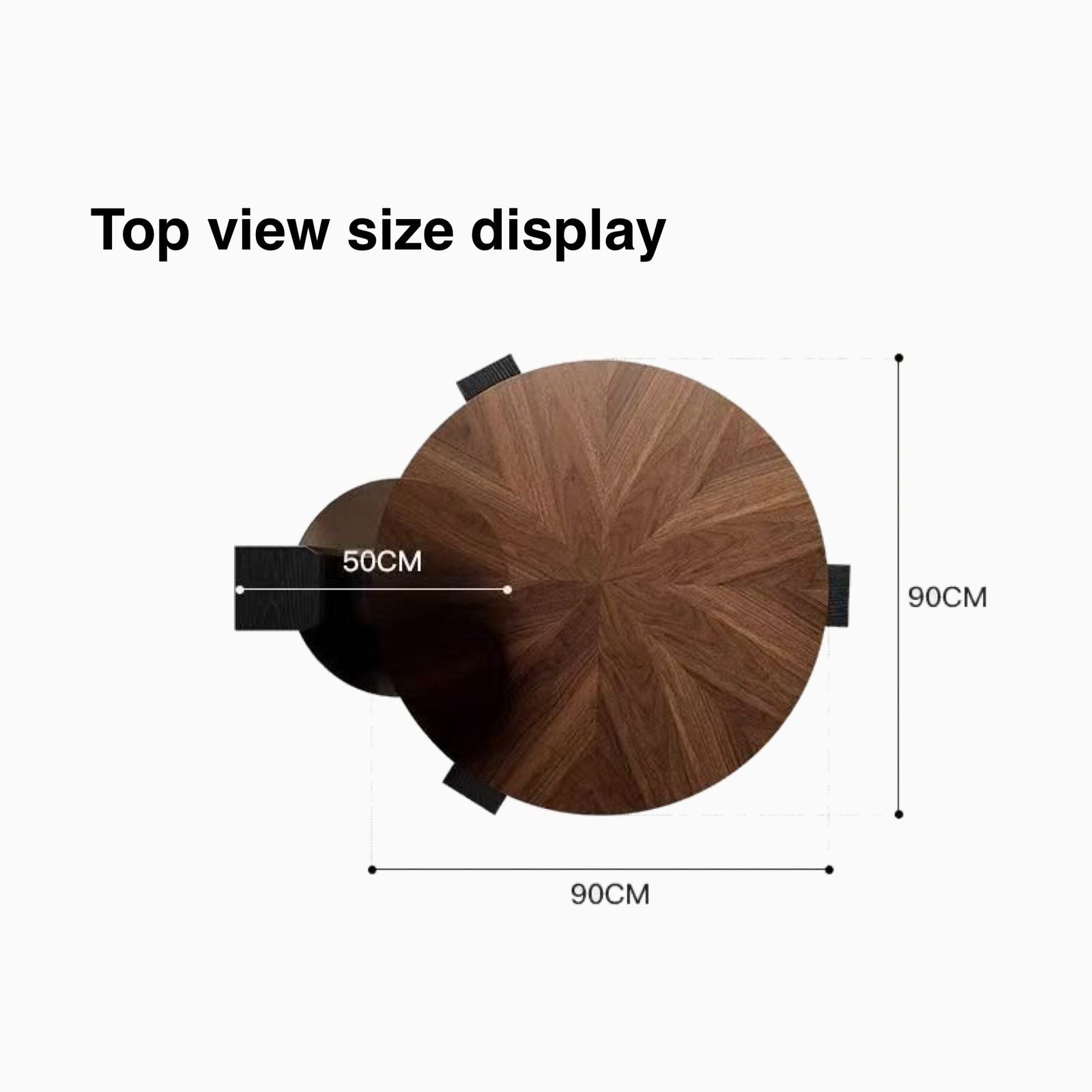 Modern Wooden Coffee Table with Side Top Tempered Glass