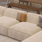 Luxurious Grande Living Room Sofa Made with Velvet Fabric