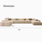 Luxurious Grande Living Room Sofa Made with Velvet Fabric