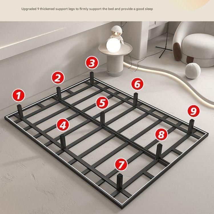 Floating Lighted Metal Bed Frame