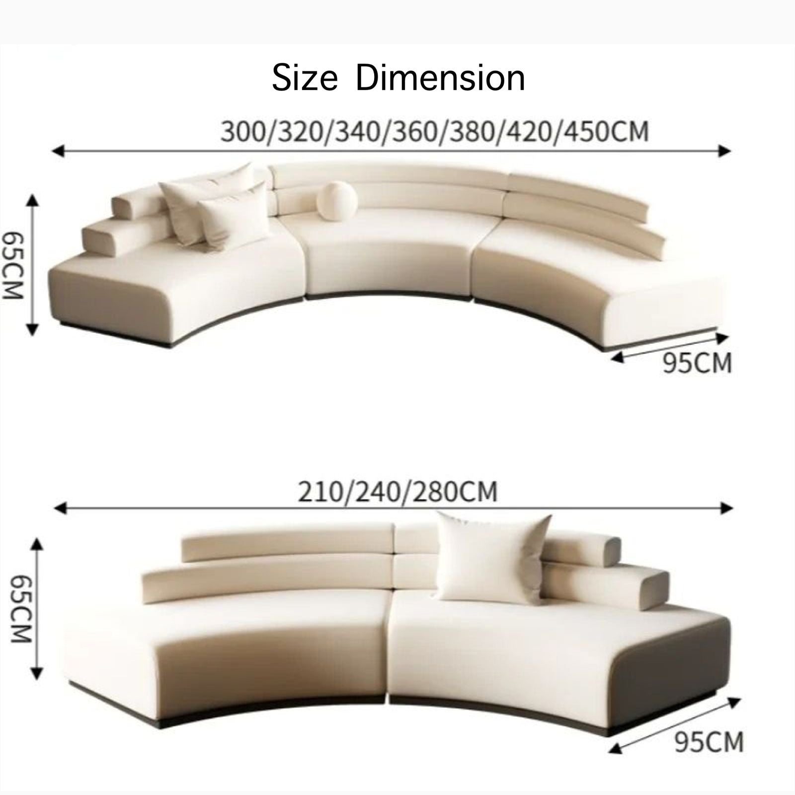 Philips Modern Minimalist Curved Sofa