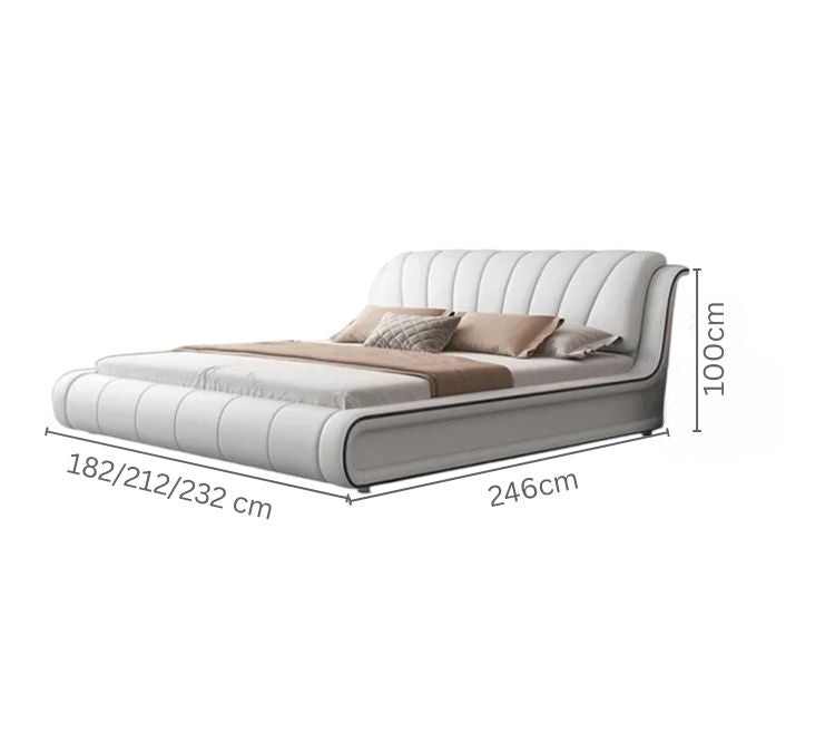 Modern Upholstered Leather Bed