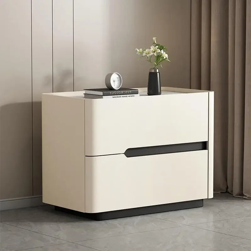 Aesthetic Modern Style  Bed Side Table With 2 Drawers