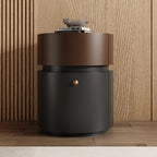 "Aesthetic modern bedside table with storage drawers for bedroom organization and contemporary décor.”"