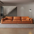 Premium Cordovan 3 Seater Sofa Made With Leather
