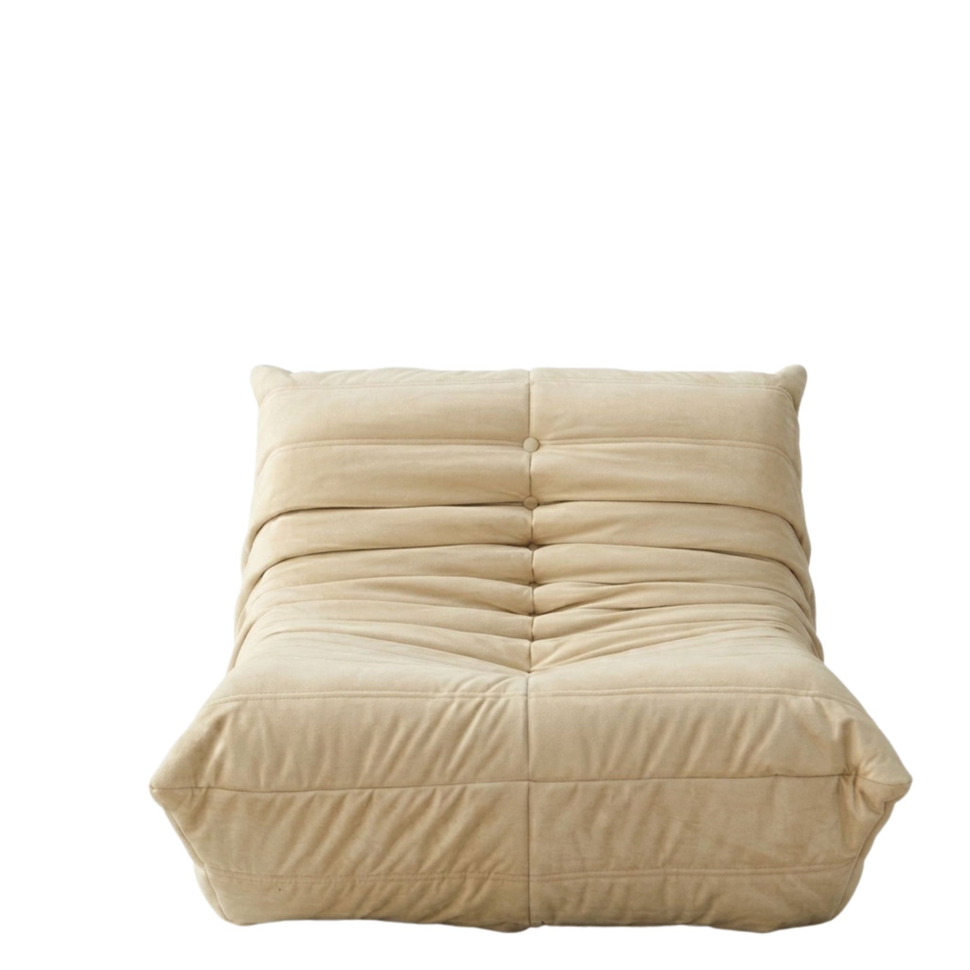 Caterpillar Curved Accent Sofa on a solid white background, captured from a front-facing angle for a clean, technical product view