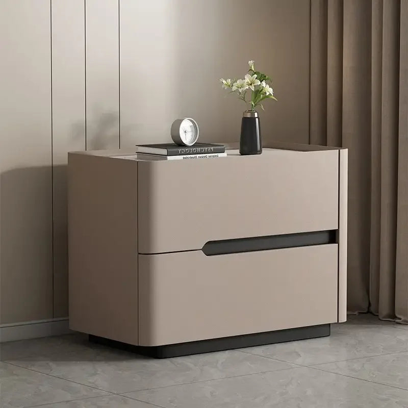 Aesthetic Modern Style  Bed Side Table With 2 Drawers