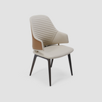 Two Tone Style Dining Chair Made With High Quality Microfiber Leather Upholstery