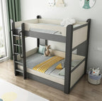 Wooden Double Bunk Bed For Twins, Teenage