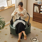 Modern Circular Chair Made With Solid Wood For Living Room