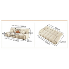 Tufted Design Armless Sofa Bed