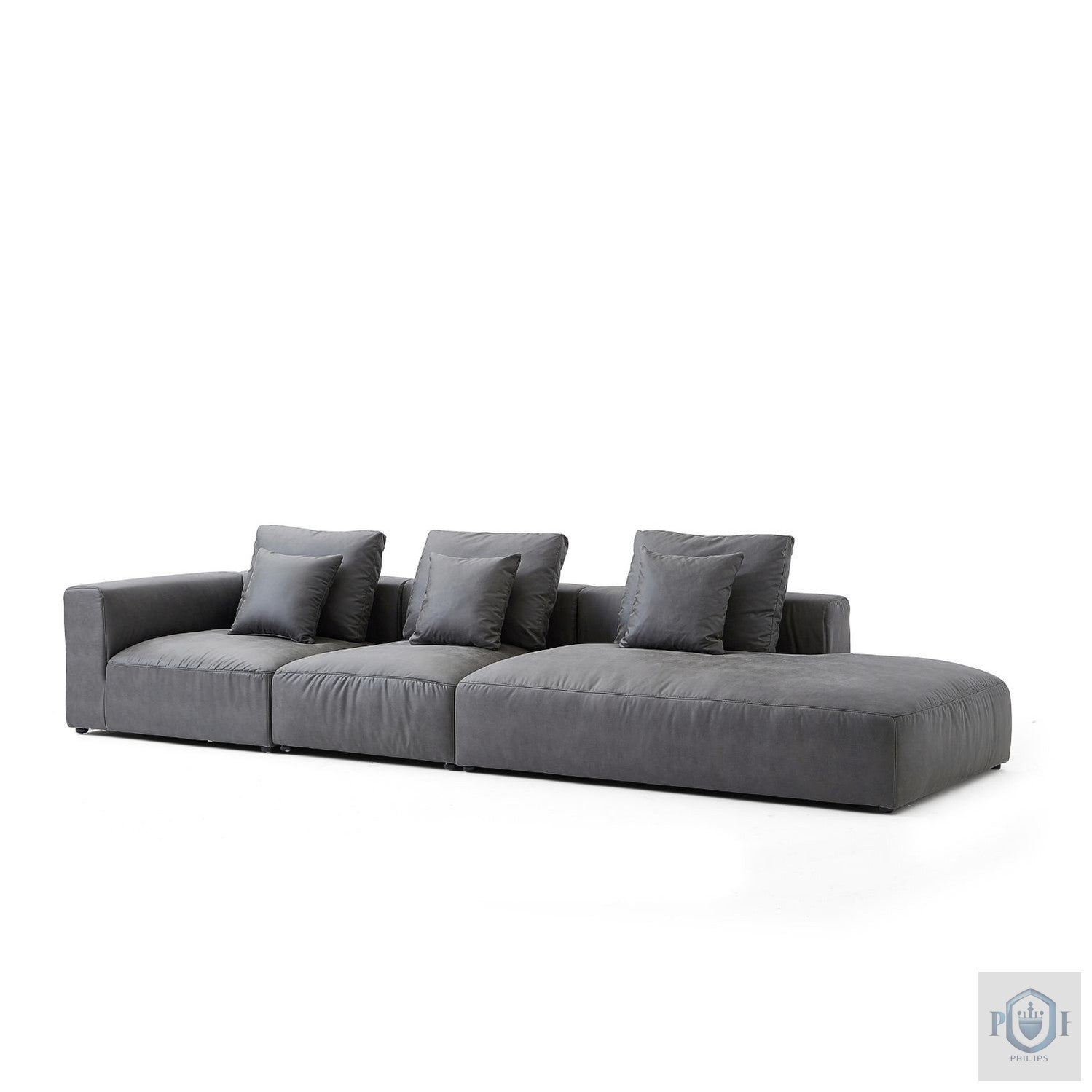 Philips Modern European Chic Style Sofa Made With Cobblestone Fabric