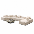 Luxurious Grande Living Room Sofa Made with Velvet Fabric